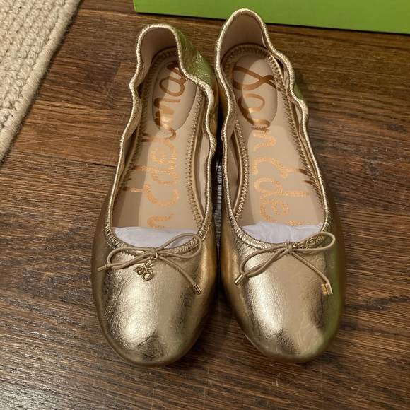 NIB Sam Edelman Felicia Gold Leaf Leather - Picture 3 of 3